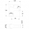 INVENA - Bateria umywalkowa BRALOS czarna BU-07-004-A